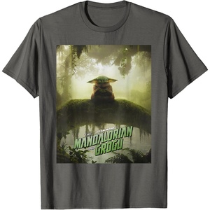 image:imageStar Wars The Mandalorian and Grogu Movie Meditating Poster TShirtAsphalt Grey