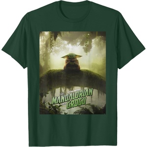 image:imageStar Wars The Mandalorian and Grogu Movie Meditating Poster TShirtDark Green