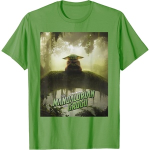 image:imageStar Wars The Mandalorian and Grogu Movie Meditating Poster TShirtGrass Green