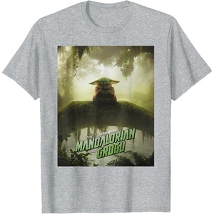 image:imageStar Wars The Mandalorian and Grogu Movie Meditating Poster TShirtHeather Grey