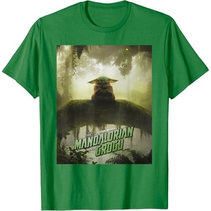 image:imageStar Wars The Mandalorian and Grogu Movie Meditating Poster TShirtKelly Green
