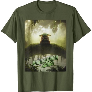 image:imageStar Wars The Mandalorian and Grogu Movie Meditating Poster TShirtOlive Green