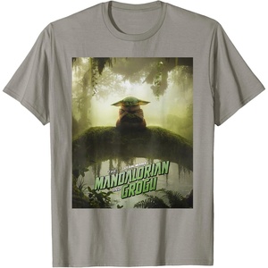 image:imageStar Wars The Mandalorian and Grogu Movie Meditating Poster TShirtSlate Grey