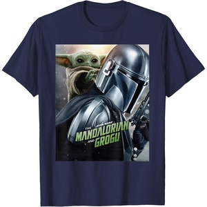 image:imageStar Wars The Mandalorian and Grogu Official Movie Poster TShirtNavy Blue