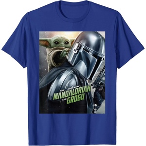 image:imageStar Wars The Mandalorian and Grogu Official Movie Poster TShirtRoyal Blue