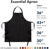image:imagehedley amp bennett Essential Apron  Professional Chef Apron with Pockets amp Adjustable Bib Strap for Cooking amp GrillingCaviar Black