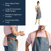 image:imagehedley amp bennett Essential Apron  Professional Chef Apron with Pockets amp Adjustable Bib Strap for Cooking amp GrillingCedar Blue