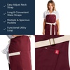 image:imagehedley amp bennett Essential Apron  Professional Chef Apron with Pockets amp Adjustable Bib Strap for Cooking amp GrillingHouse Red