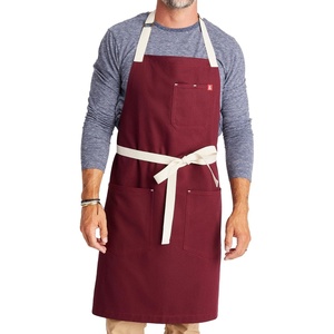image:imagehedley amp bennett Essential Apron  Professional Chef Apron with Pockets amp Adjustable Bib Strap for Cooking amp GrillingHouse Red