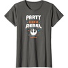 image:imageStar Wars  Party Like A Rebel TShirtAsphalt Grey