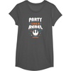 image:imageStar Wars  Party Like A Rebel TShirtAsphalt Grey