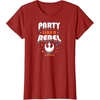 image:imageStar Wars  Party Like A Rebel TShirtCranberry Red