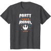 image:imageStar Wars  Party Like A Rebel TShirtDark Heather Grey