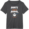 image:imageStar Wars  Party Like A Rebel TShirtDark Heather Grey