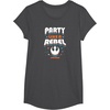 image:imageStar Wars  Party Like A Rebel TShirtDark Heather Grey