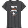 image:imageStar Wars  Party Like A Rebel TShirtDark Heather Grey