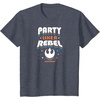 image:imageStar Wars  Party Like A Rebel TShirtHeather Blue