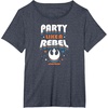 image:imageStar Wars  Party Like A Rebel TShirtHeather Blue