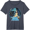 image:imageStar Wars A New Hope 1977 Luke amp Leia Jedi Heroes TShirtHeather Blue