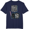 image:imageStar Wars Darth Vader Turn To The Dark Side Pixel Art Logo TShirtNavy Blue