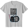 image:imageStar Wars Darth Vader Turn To The Dark Side Pixel Art Logo TShirtSilver Grey