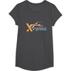 image:imageStar Wars Racing XWing Colorful Retro Big Chest Text Logo TShirtDark Heather Grey