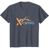 image:imageStar Wars Racing XWing Colorful Retro Big Chest Text Logo TShirtHeather Blue