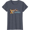 image:imageStar Wars Racing XWing Colorful Retro Big Chest Text Logo TShirtHeather Blue