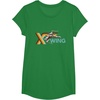 image:imageStar Wars Racing XWing Colorful Retro Big Chest Text Logo TShirtKelly Green