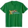 image:imageStar Wars Racing XWing Colorful Retro Big Chest Text Logo TShirtKelly Green