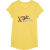 image:imageStar Wars Racing XWing Colorful Retro Big Chest Text Logo TShirtLemon Yellow