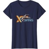 image:imageStar Wars Racing XWing Colorful Retro Big Chest Text Logo TShirtNavy Blue