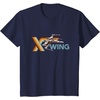 image:imageStar Wars Racing XWing Colorful Retro Big Chest Text Logo TShirtNavy Blue