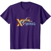 image:imageStar Wars Racing XWing Colorful Retro Big Chest Text Logo TShirtPurple