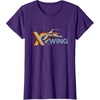 image:imageStar Wars Racing XWing Colorful Retro Big Chest Text Logo TShirtPurple