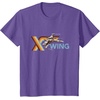 image:imageStar Wars Racing XWing Colorful Retro Big Chest Text Logo TShirtPurple Heather