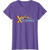 image:imageStar Wars Racing XWing Colorful Retro Big Chest Text Logo TShirtPurple Heather