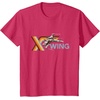 image:imageStar Wars Racing XWing Colorful Retro Big Chest Text Logo TShirtRed Heather