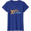 image:imageStar Wars Racing XWing Colorful Retro Big Chest Text Logo TShirtRoyal Blue