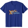 image:imageStar Wars Racing XWing Colorful Retro Big Chest Text Logo TShirtRoyal Blue