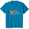 image:imageStar Wars Racing XWing Colorful Retro Big Chest Text Logo TShirtSapphire Blue