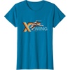 image:imageStar Wars Racing XWing Colorful Retro Big Chest Text Logo TShirtSapphire Blue