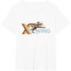 image:imageStar Wars Racing XWing Colorful Retro Big Chest Text Logo TShirtWhite