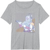 image:imageStar Wars The Empire Strikes Back Retro Pastel Boba Fett TShirtHeather Grey