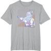 image:imageStar Wars The Empire Strikes Back Retro Pastel Boba Fett TShirtHeather Grey