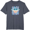 image:imageThe Mandalorian  Grogu  Pastel Flowers TShirtHeather Blue