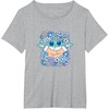 image:imageThe Mandalorian  Grogu  Pastel Flowers TShirtHeather Grey