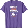 image:imageStar Wars  Party Like A Rebel TShirtPurple Heather
