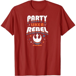 image:imageStar Wars  Party Like A Rebel TShirtCranberry Red