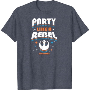 image:imageStar Wars  Party Like A Rebel TShirtHeather Blue